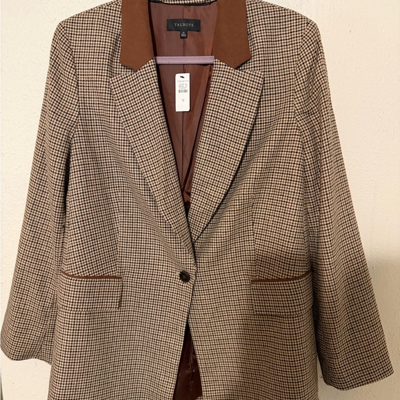 Talbots Jackets & Blazers - Talbots Women's Brown and Tan Blazer